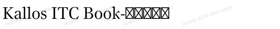 Kallos ITC Book字体转换